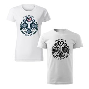 Together Forever csontvázas páros póló