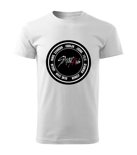 Stray Kids - Körlogós névlista grafikás férfi póló