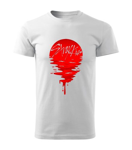 Stray Kids - Vörös napkorong logóval férfi póló