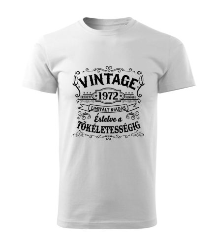 Vintage, érlelve a tökéletességig férfi póló (választható évszám)