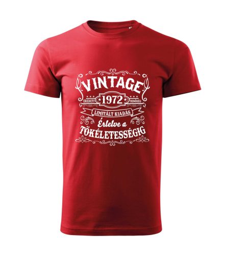Vintage, érlelve a tökéletességig férfi póló (választható évszám)