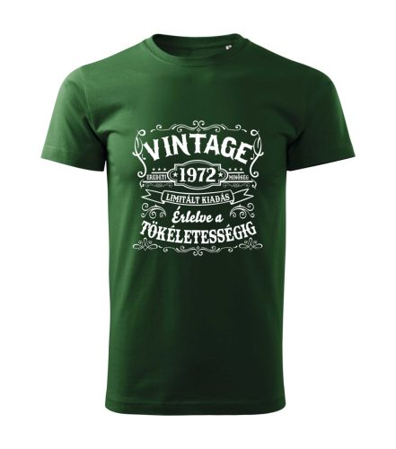 Vintage, érlelve a tökéletességig férfi póló (választható évszám)