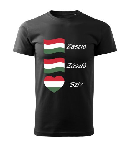 Zászló Zászló Szív férfi póló