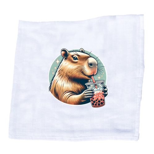 Capybara Kollekció - Capybara buborékos teával Textilpelenka
