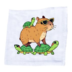 Capybara Kollekció - Capybara teknősháton Textilpelenka