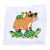 Capybara Kollekció - Capybara teknősháton Textilpelenka
