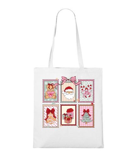 Karácsonyi bélyeggyűjtemény vászontáska 45x40 cm