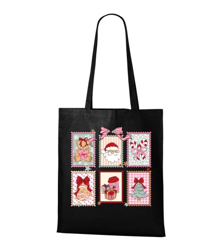 Karácsonyi bélyeggyűjtemény vászontáska 45x40 cm