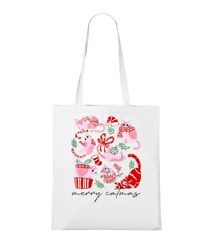 Merry Catmas vászontáska 45x40 cm