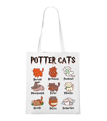Potter Cats (cicák) vászontáska 45x40 cm