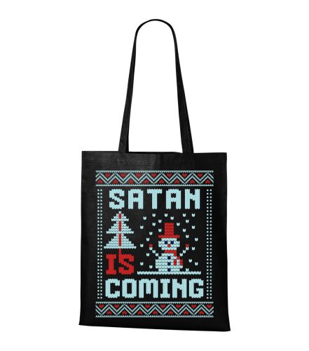 Satan is coming vászontáska 45x40 cm
